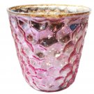 2.75" H Votive In Pink Antique Mercury
