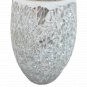 6" H Vase With Silver Shining Mosaic