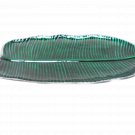 Tray in Leaf Design (Shiny W/Green Patina Colour)