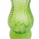 Green Glass Hurricane Candle Holder