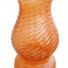 Orange Glass Hurricane Candle Holder