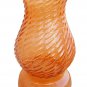 Orange Glass Hurricane Candle Holder