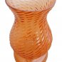 Orange Glass Hurricane Candle Holder
