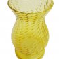Yellow Glass Hurricane Candle Holder