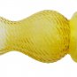 Yellow Glass Hurricane Candle Holder