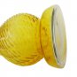 Yellow Glass Hurricane Candle Holder