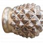 3.50" Votive In Silver Antique Mercury In Pine Apple Design