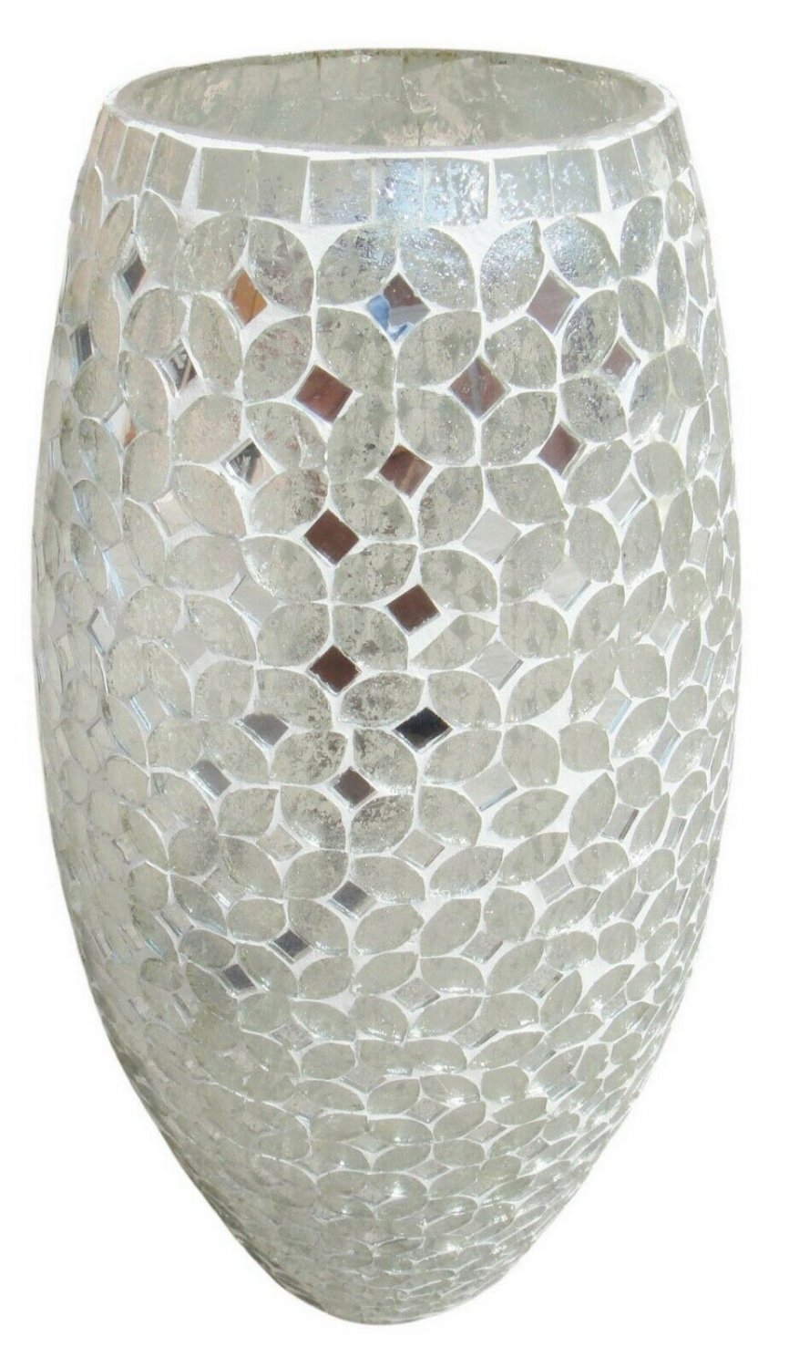 Vase Mirror Gray Mosaic, Vase For Home Decoration, Christmas Gift