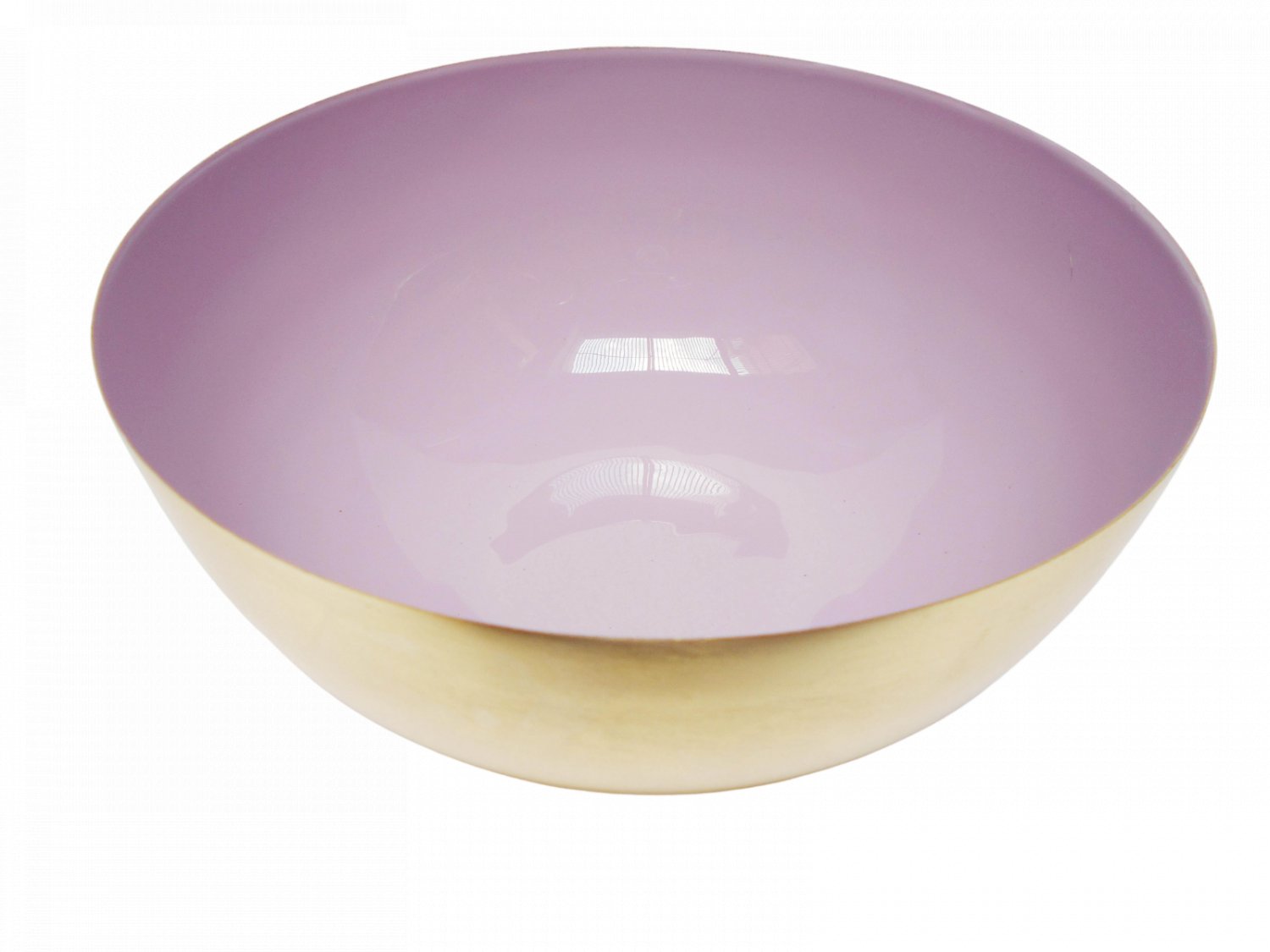 Iron Decorative Bowl (Gold Shiny W/Inside Pantone Purple Shiny Colour)