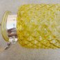 8.50" H Yellow Glass Jar In Pine Apple Design With Hanging Jute Rope