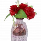 12" Vase In Pink Antique Mercury