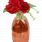 12" Vase In Orange Antique Mercury