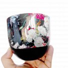High End Iron Decorative Bowl Enamel Printing W/Inside Black Matt