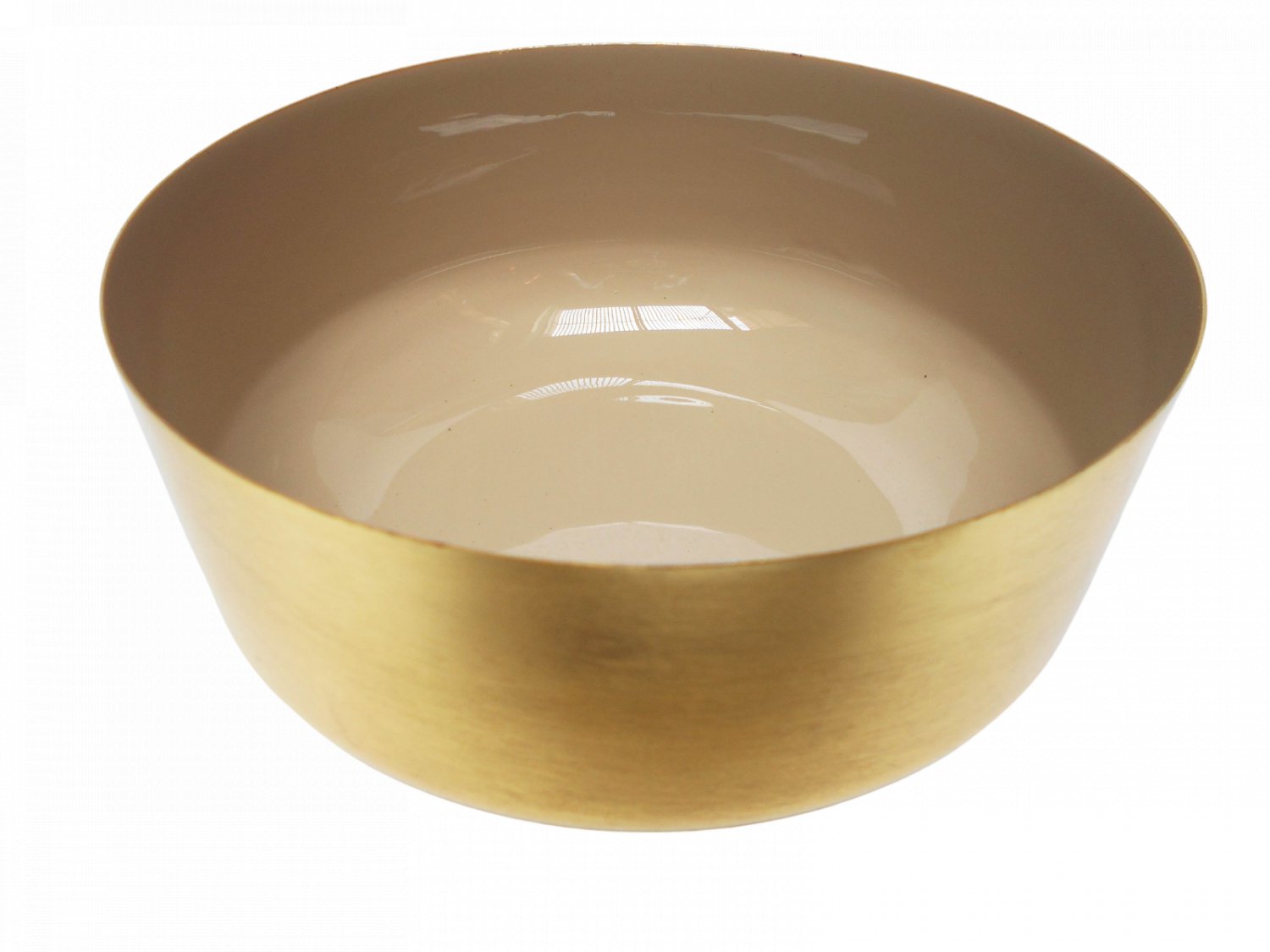 Iron Decorative Bowl (Gold Shiny W/Inside Brown Pantone Shiny Colour)
