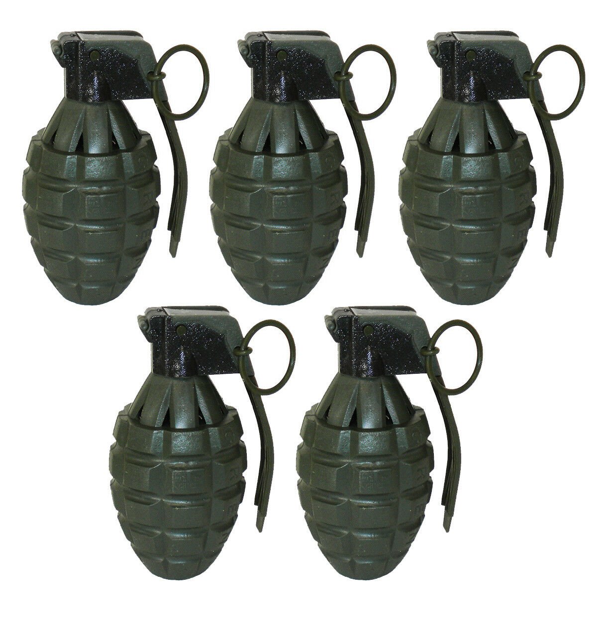 5 Pack Green Toy Dummy Pineapple Hand Grenades