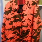 Mens reversible orange and black hunting jacket plaid Large
