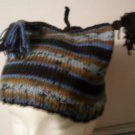 Handmade Knitted Tri-Cornered Children Hat With Tassels Unisex Toddler