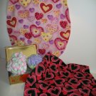 Collection of Handmade Valentine's Day Seat Covers Bears Hearts Children