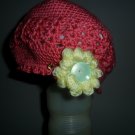 Handmade Crocheted Toddler Hat Flowers Beanie