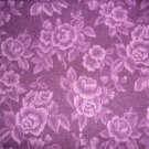 QUILTING SEWING FABRIC UNWASHED COTTON PURPLE FLORAL TONE ON TONE