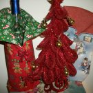 NEW FABRICS Handmade Christmas Wine Bottle Bags Children Gingerbread Carolers