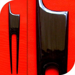 QueCraft Hair Pin / Fork BUFFALO HORN - Hand Carved