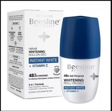 Beesline Instant White & Vit C Whitening Roll on Deodorant 48H 50ml