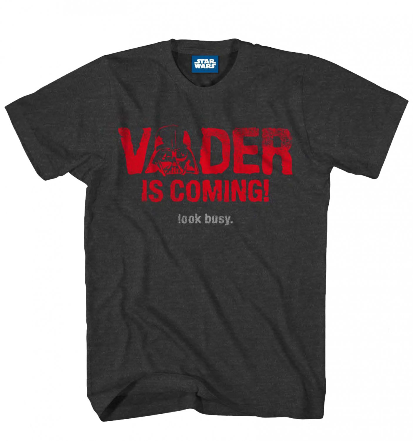 Size M - Star Wars VADER IS COMING Look Busy Mens T-Shirt