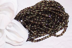 Czech Fire Polished 3mm Beads TURTLE SHELL q. 50