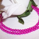 HOT PINK 4mm Round Czech Glass Druk Beads 100