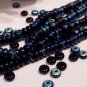  JET A.B. Czech 4mm Rondell Beads 100pcs
