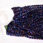 IRIS BLUE Czech Fire Polished 4mm Beads q. 50