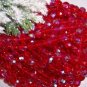RUBY AB Czech Fire Polished Crystal 4mm Beads q.50