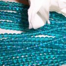 AQUA AB  4mm Round Czech Glass 100 pack
