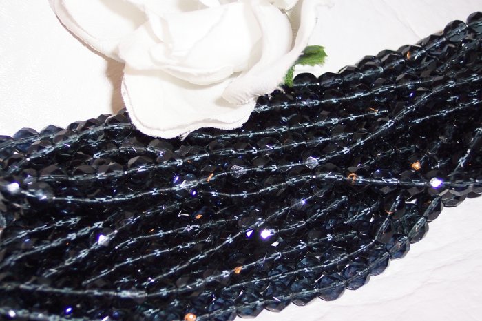MONTANA BLUE Czech Fire Polished 6mm Beads q.50