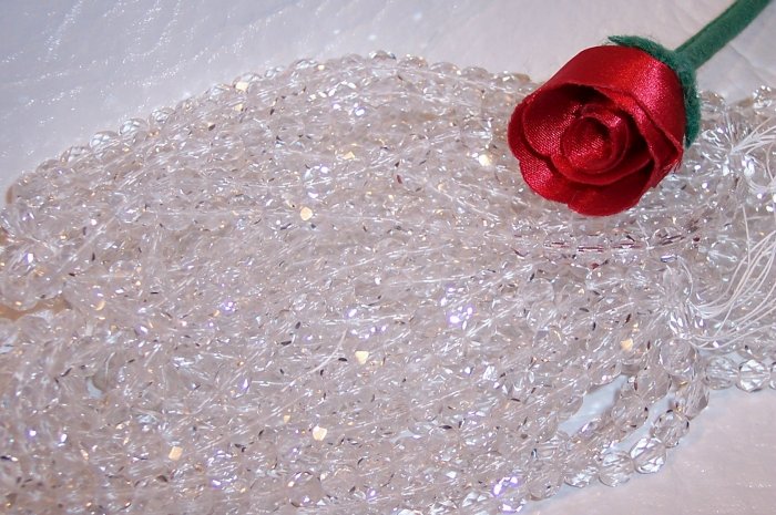 CRYSTAL CLEAR Czech Fire Polished 6mm Beads q.50
