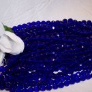 COBALT Czech Fire Polished Crystal 6mm Beads q.50