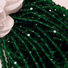 EMERALD GREEN Czech Fire Polished 6mm Beads q.50