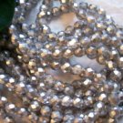 SILVER MATTE Czech Fire Polished Crystal 8mm Beads q.50
