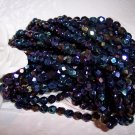  IRIS BLUE A.B. Czech Fire Polished 8mm Beads q.50