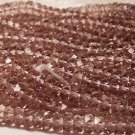 Lt. AMETHYST Czech Fire Polish Faceted Rondells 6/3mm q.25