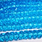 AQUA Czech Fire Polish Faceted Rondells 6/3mm q.25