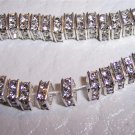 SILVER/CRYSTAL Rhinestone Squaredelles 4.5mm q.10