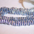 SILVER/ SAPPHIRE Rhinestone Squaredelles 4.5mm q.10