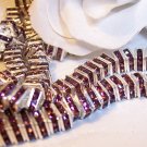 SILVER/ AMETHYST Rhinestone Squaredelles 4.5mm q.10