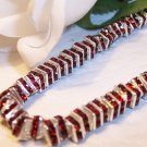 SILVER/ RUBY Rhinestone Squaredelles 4.5mm q.10