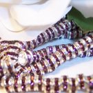 SILVER/ AMETHYST Rhinestone Rondells 4.5mm q.10