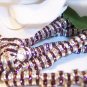SILVER/ AMETHYST Rhinestone Rondells 4.5mm q.10