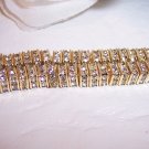 GOLD/CRYSTAL Rhinestone Squaredelles 4.5mm q.10