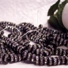  BLACK/ CRYSTAL Rhinestone Rondells 4.5mm q.10